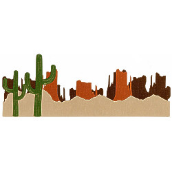 Scrap Your Trip® 4 ¼" x 11" Large 4-Piece *Desert Scene Border* Laser DIE CUT Set