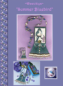 Beaded Amulet Bag ~ Summer Bluebird