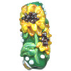 20x35mm *Sunflower* TUBULAR Pendant / Focal Bead ~ Lee Lynn Thompson