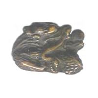 18x25mm Brown Bone DRAGON Animal Fetish Bead