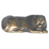 16x31mm Brown Bone LION Animal Fetish Bead