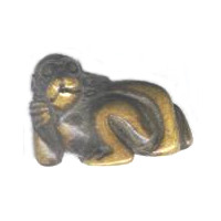 18x25mm Brown Bone MONKEY Animal Fetish Bead