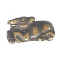 15x26mm Brown Bone COW/OX Animal Fetish Bead