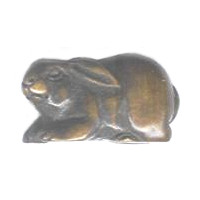 15x30mm Brown Bone RABBIT Animal Fetish Bead