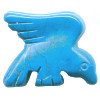 18x18mm Turquoise Dyed Howlite EAGLE/HAWK Animal Fetish Bead