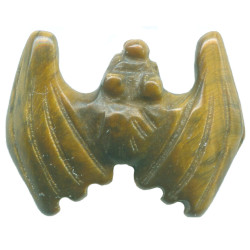 16x22mm Tigereye BAT Animal Fetish Bead