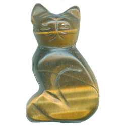 22x36mm Tigereye CAT Animal Fetish Focal/Pendant Bead