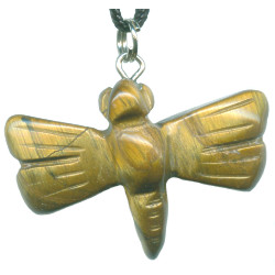 24x32 Tigereye DRAGONFLY Animal Fetish Pendant/Focal Bead