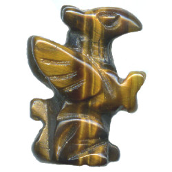 20mm Tigereye 3-D GRIFFIN Bead