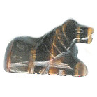 16x20mm 3-D Tigereye HORSE Animal Fetish Bead