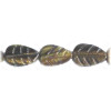 7x11mm Tigereye Carved LEAF Beads