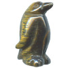 12x22mm Tigereye 3-D PENGUIN Animal Fetish Bead