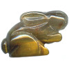 14x20mm Tigereye 3-D RABBIT Animal Fetish Bead