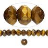 6x4mm TIGER EYE (Natural) Faceted RONDELLE, B grade