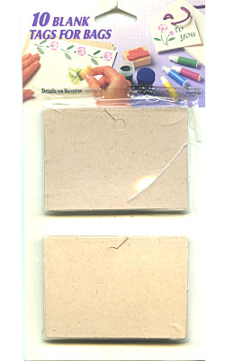 PAPER MAGIC®  2.25" x 3" Blank Single-Panel FLAT TAGS - #51102 Natural