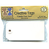 Paper Reflections® 4-1/4" x 2-1/8" Blank Single-Panel FLAT TAGS - White