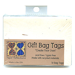 Paper Reflections® 2-1/8" x 3" Blank FOLDING TAGS - White Specs