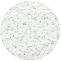 11/o French SEED BEADS - Alabaster White Translucent