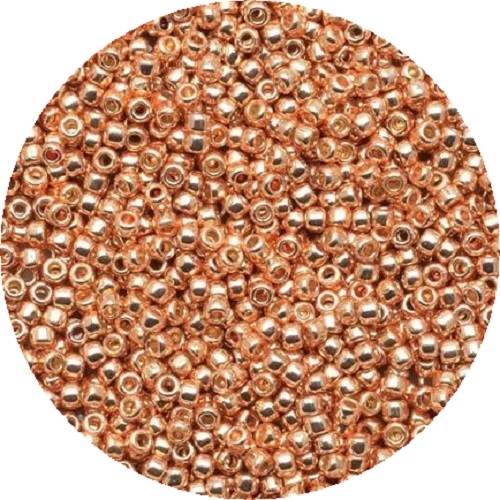 TOHO® 11/0 Japanese SEED BEADS - PermaFinish Opaque Galvanized Rose Gold (PF 551D)