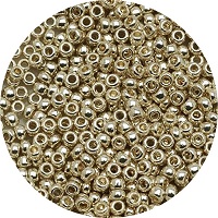 TOHO® 11/0 Japanese SEED BEADS - PermaFinish Opaque Galvanized Aluminum (PF558)