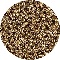 TOHO® 11/0 Japanese SEED BEADS - PermaFinish Opaque Galvanized Almond (PF593)