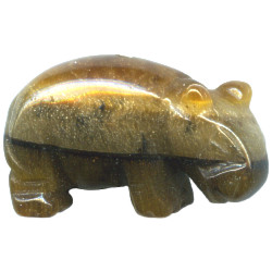 14x22mm Tiger Iron HIPPO Animal Fetish Bead