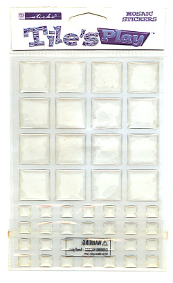 Sticko® *Tiles Play* Clear Square Dimensional MOSAIC STICKER EMBELLISHMENTS