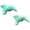 12x20mm Chalk Turquoise (Magnesite) HUMMINGBIRD Animal Fetish Beads