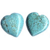 20mm Turquoise Magnesite (Chalk Turquoise) PUFFY HEART Beads
