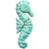 10x20x58mm Turquoise Magnesite SEAHORSE PENDANT / Focal Bead Component