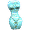 20x42mm Turquoise Magnesite GODDESS Pendant/Focal Bead