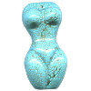 20x42mm Turquoise Magnesite GODDESS Pendant/Focal Bead