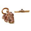 24x37mm Antiqued Coppertone Tibetan Silver Leaf TOGGLE CLASP