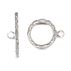 12mm dia. Sterling Silver Southwest Scallop Design TOGGLE CLASP