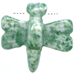 20x22mm Tree Agate DRAGONFLY Animal Fetish Bead