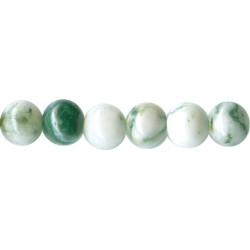 3mm Tree Agate ROUND Beads - 8" Strand