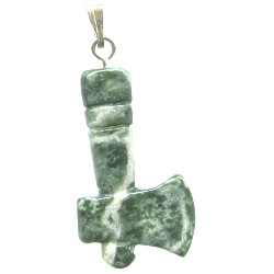 12x26mm Tree Agate TOMAHAWK Charm/Pendant - with Loop & Bail