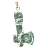 12x26mm Tree Agate TOMAHAWK Charm/Pendant - with Loop & Bail