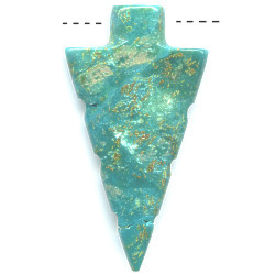 22x38mm Stabilized Blue Turquoise ARROWHEAD Pendant/Focal Bead