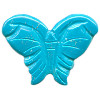 25x35mm Blue Chalk Turquoise BUTTERFLY, MOTH Animal Fetish Bead
