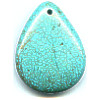 30x40mm Blue Chalk Turquoise (Magnesite) PUFFY TEARDROP Pendant/Focal Bead