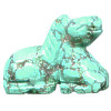 15x18mm Chinese Blue Turquoise 3-D HORSE Animal Fetish Bead