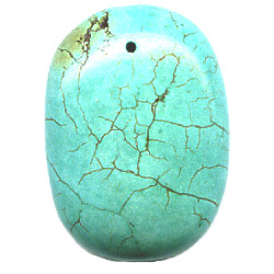 20x28mm Blue Chalk Turquoise (Magnesite) OVAL CABOCHON Pendant/Focal Bead #2