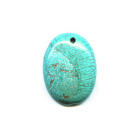 30x40mm Blue Chalk Turquoise (Magnesite) OVAL CABOCHON Pendant/Focal Bead