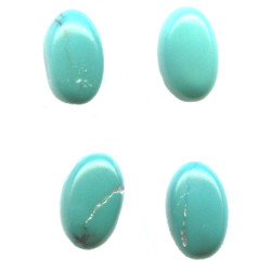 3x5mm Stabilized Blue Turquoise OVAL CABOCHONS