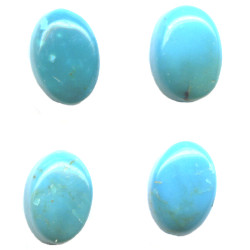 4x6mm Stabilized Blue Turquoise OVAL CABOCHONS