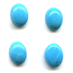 5x7mm Stabilized Blue Turquoise OVAL CABOCHONS