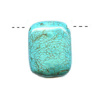 35x45mm Blue Chalk Turquoise (Magnesite) RECTANGLE CABOCHON Pendant/Focal Bead