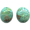12x16mm Stabilized Chinese Turquoise SCARAB, BEETLE Beads