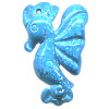 26x45mm Blue Chalk Turquoise SEAHORSE Pendant/Focal Bead